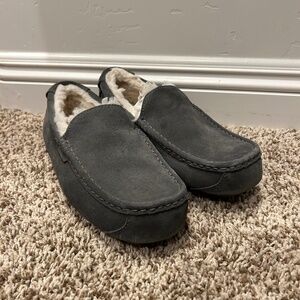 Koolaburra by UGG Suede Shearling Slippers Gray Men's Size 10
